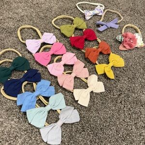 Colorful Bow Hair Ties Set for Kids